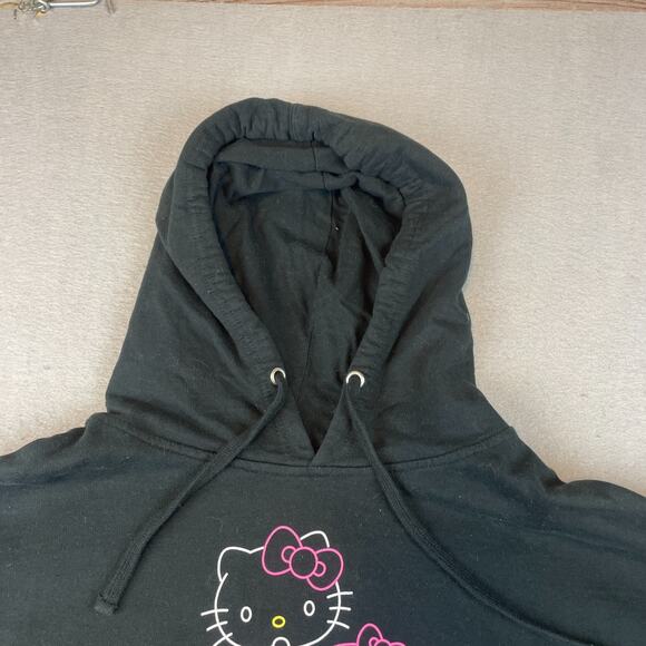 Hello Kitty Cafe Las Vegas Womens Sz L Hoodie Sweatshirt Black - Picture 5 of 10